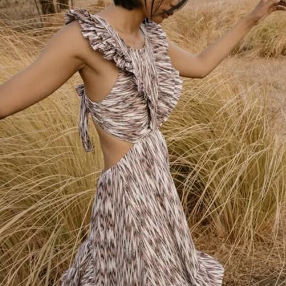 Magali Pascal tiered ruffle gown sold at Anthropologie Size S - Picture 1 of 11